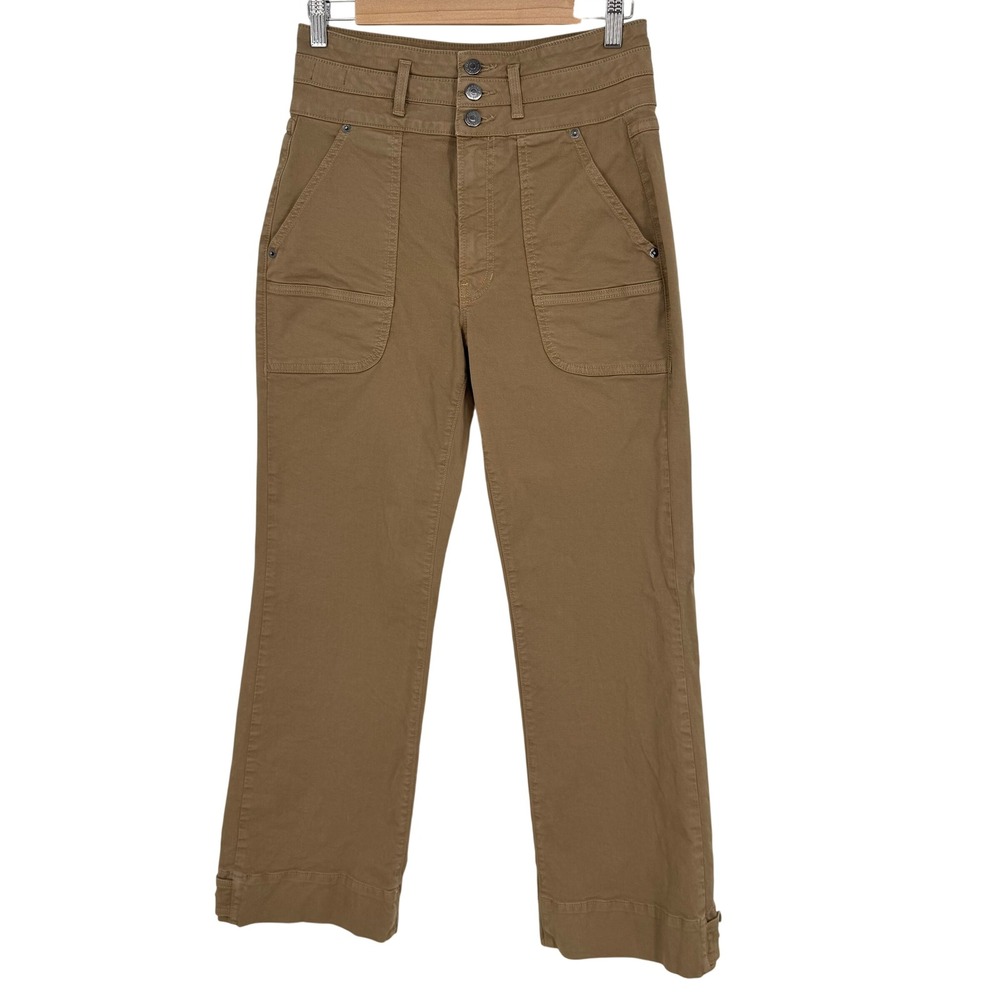 Veronica Beard Marley Convertible Leg Pants Womens 28 Brown Excellent High Rise